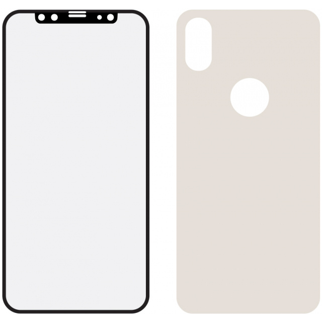 Mobilize Mobilize Edge-to-Edge Glass Screenprotector iPhone X/Xs Voor & Achter Zilver