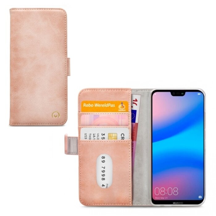 Mobilize Mobilize Elite Gelly Wallet Book Case Huawei P20 Lite Soft Pink