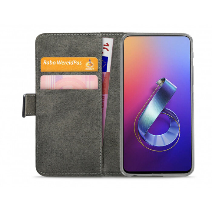 Mobilize Mobilize Classic Gelly Wallet Book Case ASUS ZenFone 6 ZS630KL Black