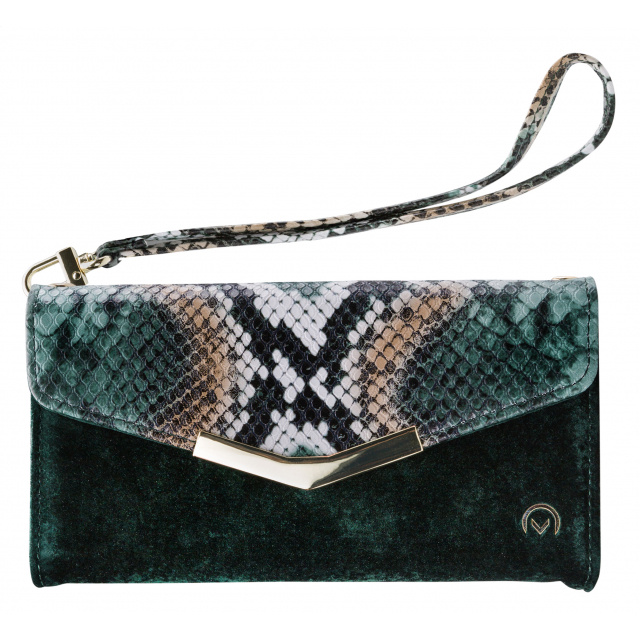 Mobilize Mobilize 2in1 Gelly Velvet Clutch voor Apple iPhone X/Xs - Green Snake