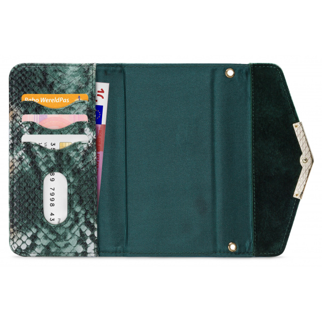 Mobilize Mobilize 2in1 Gelly Velvet Clutch voor Apple iPhone X/Xs - Green Snake