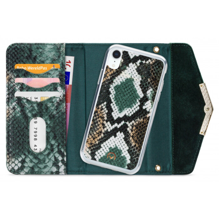 Mobilize Mobilize 2in1 Gelly Velvet Clutch for Apple iPhone XR Green Snake