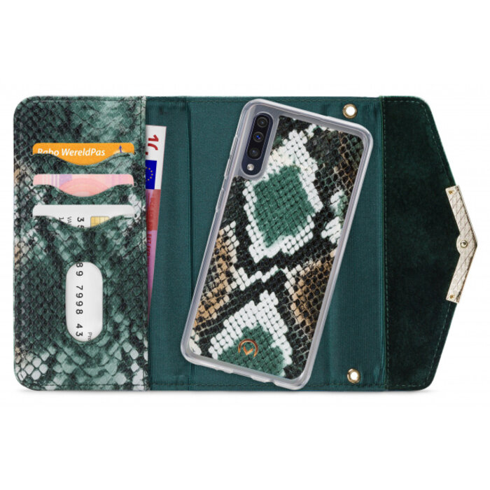 Mobilize Mobilize 2in1 Gelly Velvet Clutch for Samsung Galaxy A30s/A50 Green Snake