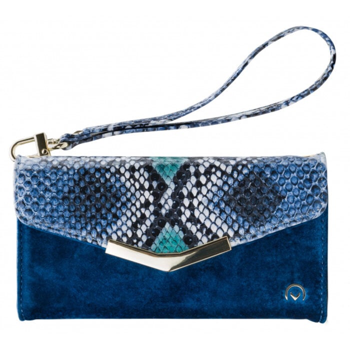 Mobilize Mobilize 2in1 Velvet Clutch voor iPhone 6/7/8/SE (2020/2022) - Royal Blue Snake