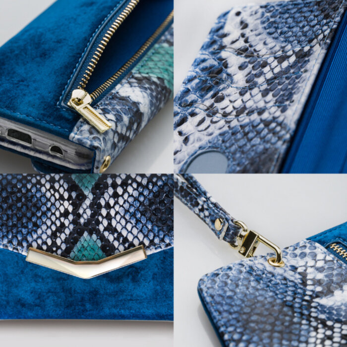 Mobilize Mobilize 2in1 Gelly Velvet Clutch for Apple iPhone 6 Plus/6S Plus/7 Plus/8 Plus Royal Blue Snake