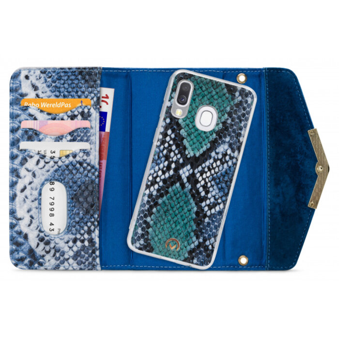 Mobilize Mobilize 2in1 Gelly Velvet Clutch for Samsung Galaxy A40 Royal Blue Snake