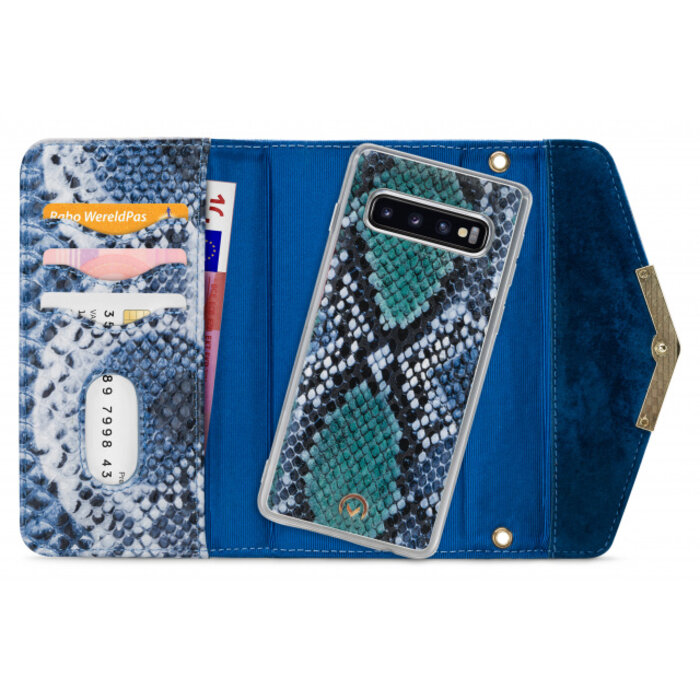 Mobilize Mobilize 2in1 Gelly Velvet Clutch for Samsung Galaxy S10 Royal Blue Snake