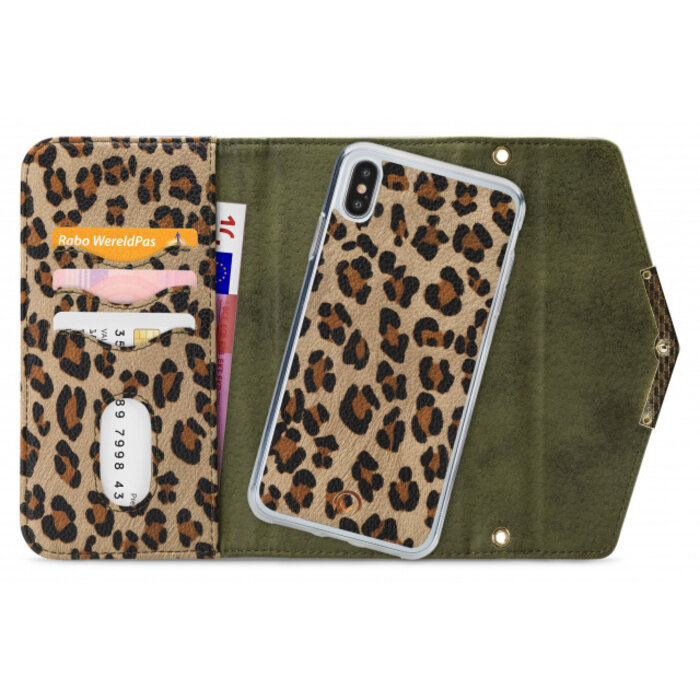 Mobilize Mobilize 2in1 Gelly Clutch for Apple iPhone X/Xs Green Leopard