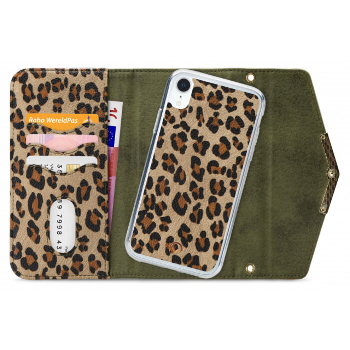 Mobilize Mobilize 2in1 Gelly Clutch for Apple iPhone XR Green Leopard