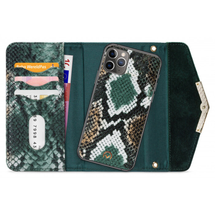 Mobilize Mobilize 2in1 Gelly Velvet Clutch for Apple iPhone 11 Pro Green Snake