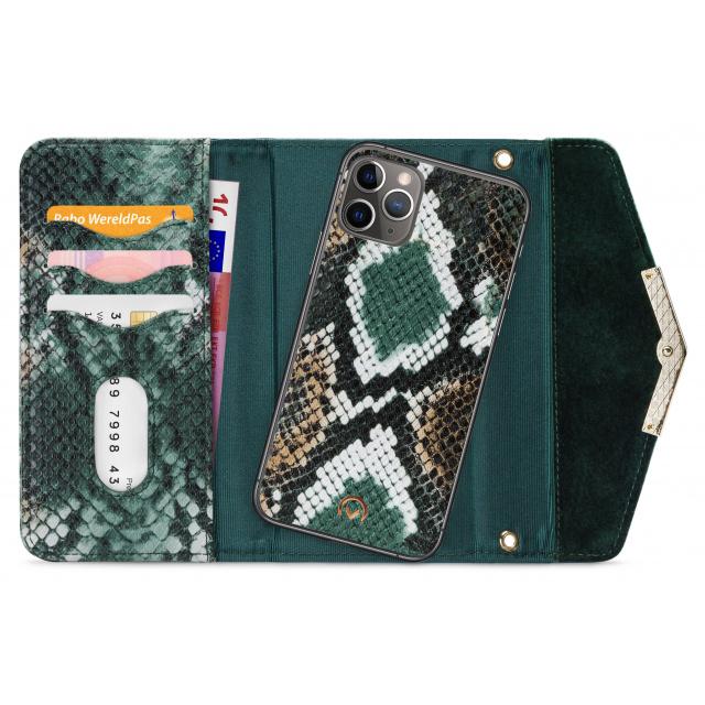 Mobilize Mobilize 2in1 Velvet Clutch iPhone 11 Pro - Green Snake