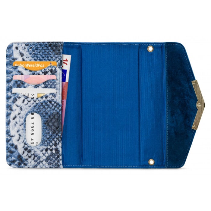 Mobilize Mobilize 2in1 Velvet Clutch - iPhone 11 Pro Max - Royal Blue Snake