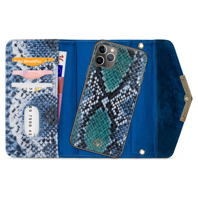 Mobilize Mobilize 2in1 Velvet Clutch - iPhone 11 Pro Max - Royal Blue Snake