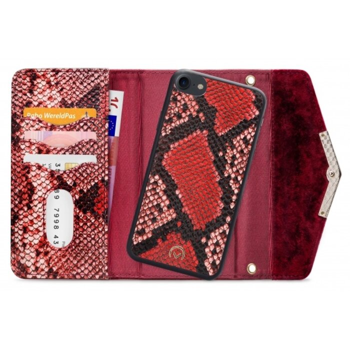 Mobilize Mobilize 2in1 Gelly Velvet Clutch for Apple iPhone 6/6S/7/8/SE (2020/2022) Red Snake
