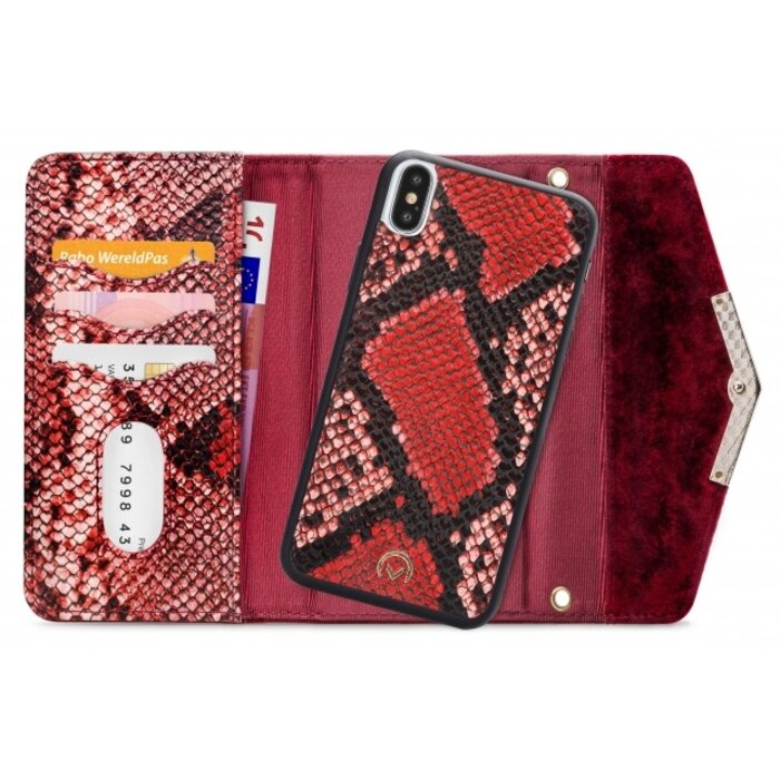 Mobilize Mobilize 2in1 Gelly Velvet Clutch for Apple iPhone X/Xs Red Snake