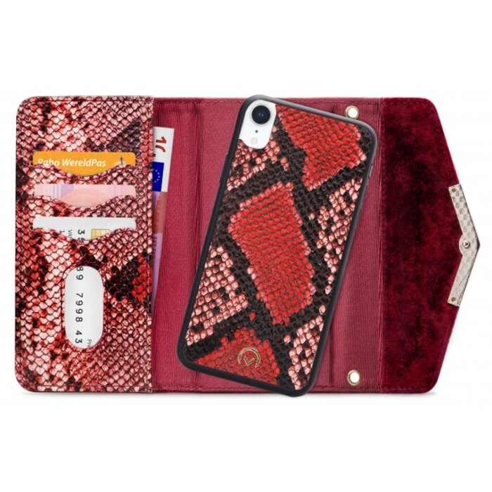 Mobilize Mobilize 2in1 Gelly Velvet Clutch for Apple iPhone XR Red Snake