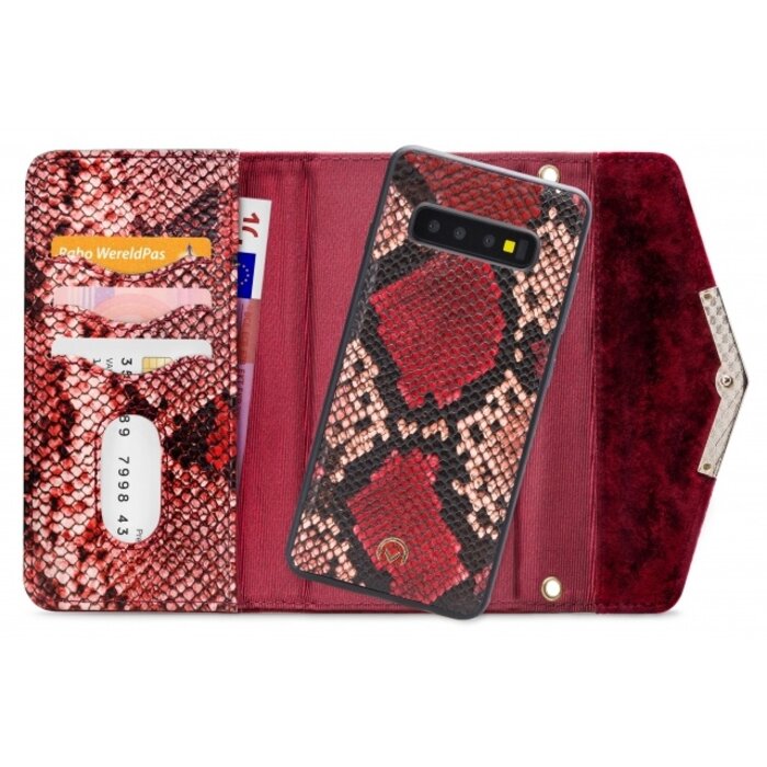 Mobilize Mobilize 2in1 Gelly Velvet Clutch for Samsung Galaxy S10 Red Snake