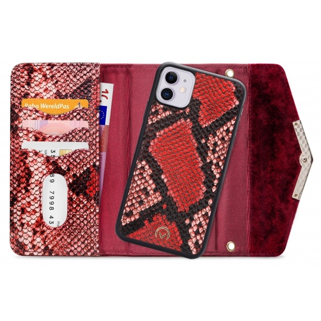 Mobilize Mobilize 2in1 Gelly Velvet Clutch voor iPhone 11 - Red Snake, foto 4 van 6