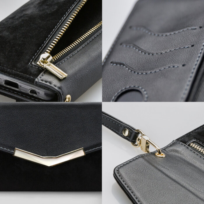 Mobilize Mobilize 2in1 Gelly Velvet Clutch for Samsung Galaxy A40 Deep Black