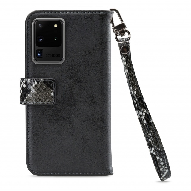 Mobilize Mobilize 2in1 Zipper Case Samsung Galaxy S20 Ultra / 5G - Black/Snake, foto 2 van 6