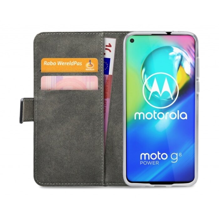 Mobilize Mobilize Classic Gelly Wallet Book Case Motorola Moto G8 Power Black