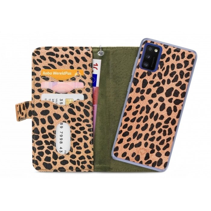 Mobilize Mobilize 2in1 Gelly Zipper Case Samsung Galaxy A41 Olive/Leopard
