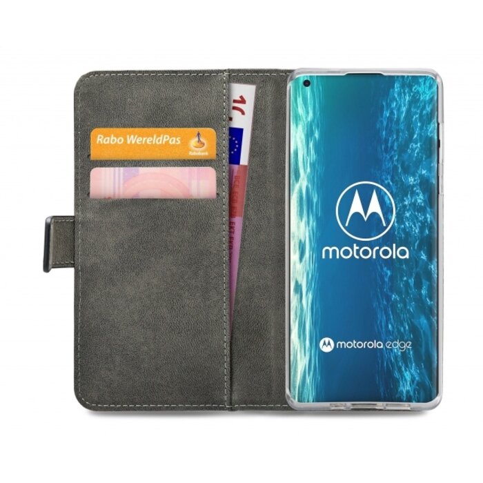 Mobilize Mobilize Classic Gelly Wallet Book Case Motorola Edge Black