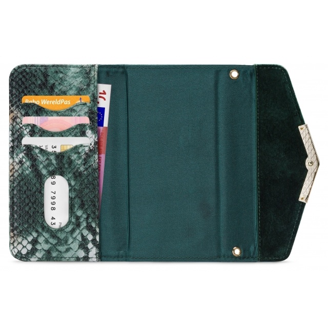 Mobilize Mobilize 2in1 Gelly Velvet Clutch Samsung Galaxy A21s - Green Snake, foto 3 van 6