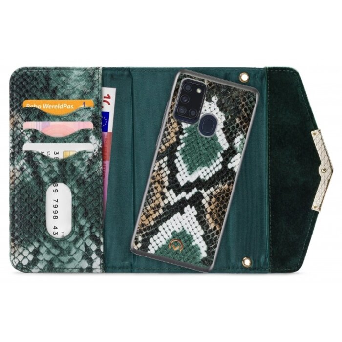 Mobilize Mobilize 2in1 Gelly Velvet Clutch for Samsung Galaxy A21s Green Snake