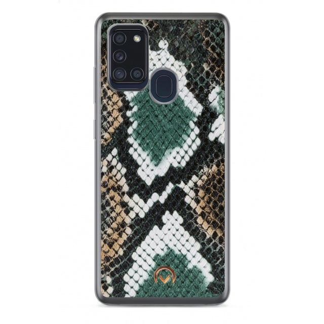 Mobilize Mobilize 2in1 Gelly Velvet Clutch Samsung Galaxy A21s - Green Snake, foto 6 van 6