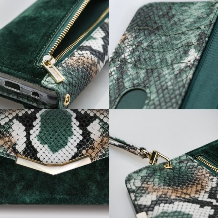 Mobilize Mobilize 2in1 Gelly Velvet Clutch for Samsung Galaxy A21s Green Snake
