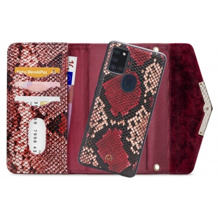 Mobilize Mobilize 2in1 Gelly Velvet Clutch for Samsung Galaxy A21s Red Snake