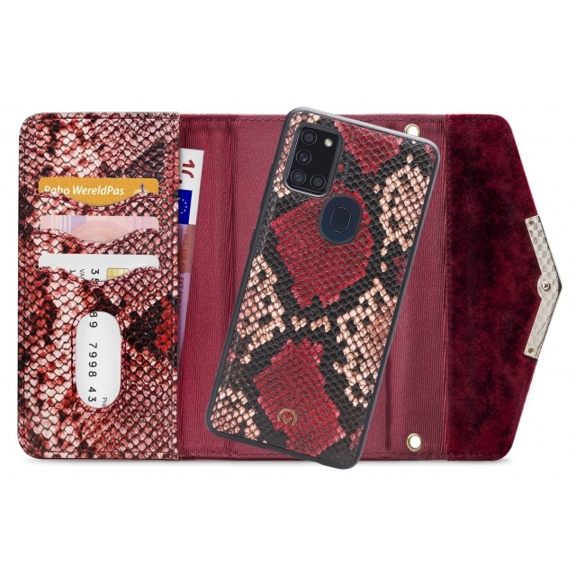 Mobilize Mobilize 2in1 Gelly Velvet Clutch Samsung Galaxy A21s - Red Snake