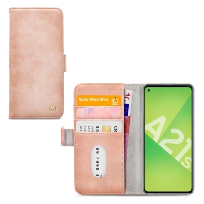 Mobilize Mobilize Elite Gelly Wallet Book Case Samsung Galaxy A21s Soft Pink