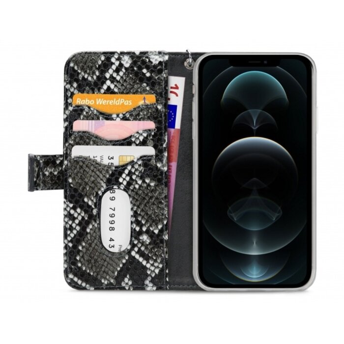 Mobilize Mobilize 2in1 Magnet Zipper Case Apple iPhone 12 Pro Max Black/Snake