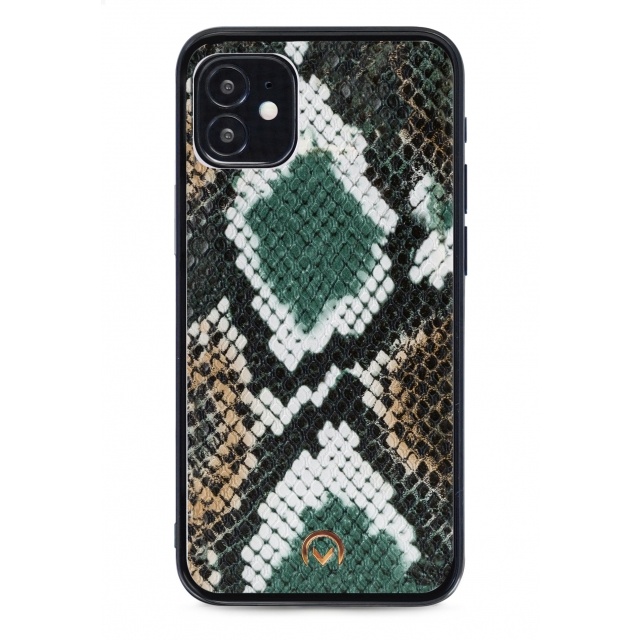 Mobilize Mobilize 2in1 Gelly Velvet Clutch iPhone 12 Mini - Green Snake