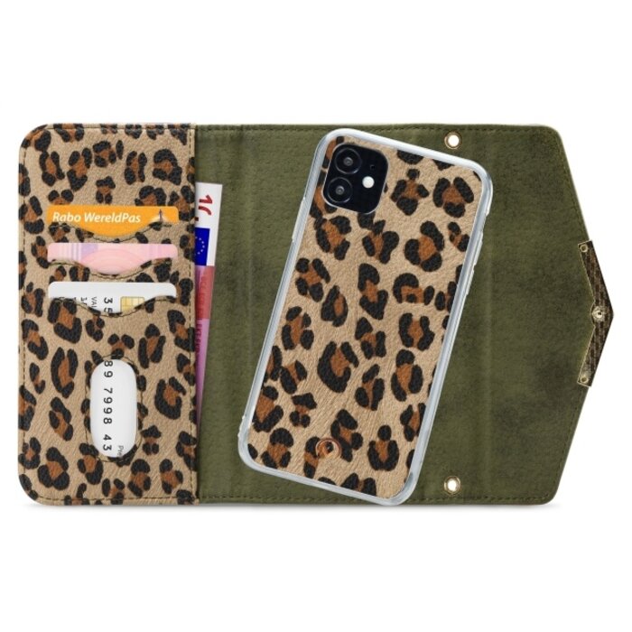 Mobilize Mobilize 2in1 Gelly Clutch for Apple iPhone 12 Mini Green Leopard