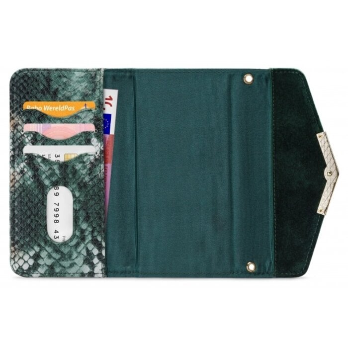 Mobilize Mobilize 2in1 Gelly Velvet Clutch for Apple iPhone 12/12 Pro Green Snake