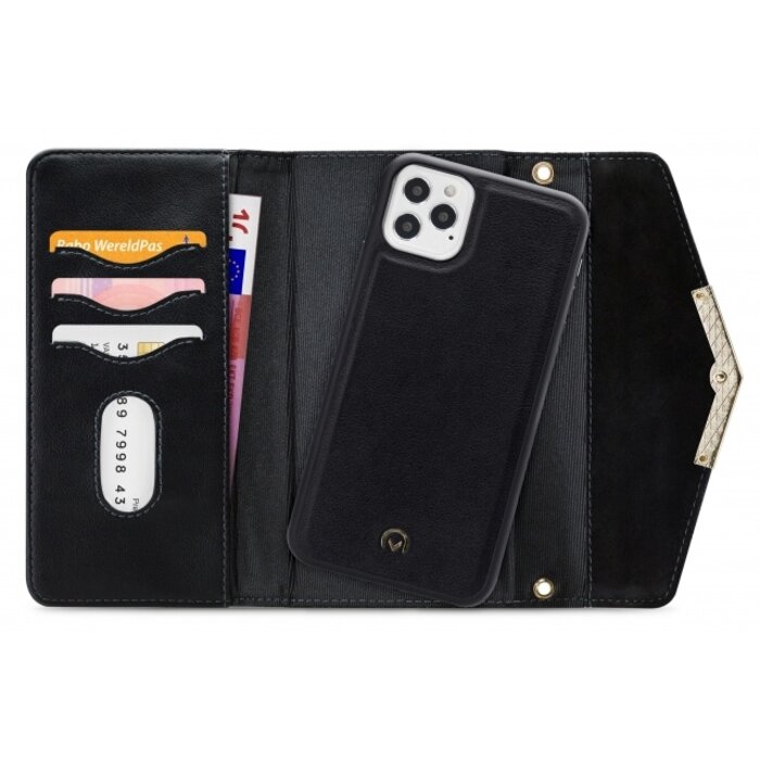 Mobilize Mobilize 2in1 Gelly Velvet Clutch voor Apple iPhone 12 / 12 Pro - Deep Black