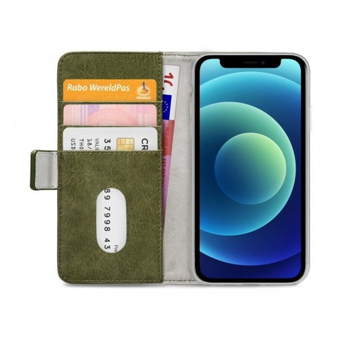 Mobilize Mobilize Elite Gelly Wallet Book Case voor Apple iPhone 12 Mini - Groen