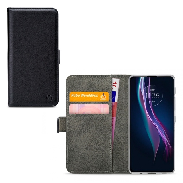 Mobilize Mobilize Classic Gelly Wallet Book Case Motorola One Fusion+ Zwart
