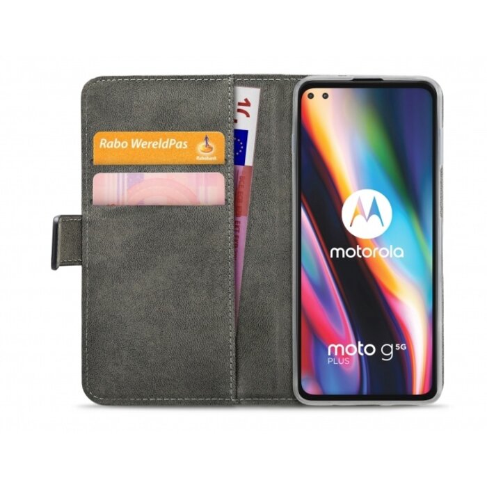Mobilize Mobilize Classic Gelly Wallet Book Case Motorola Moto G 5G Plus - Zwart