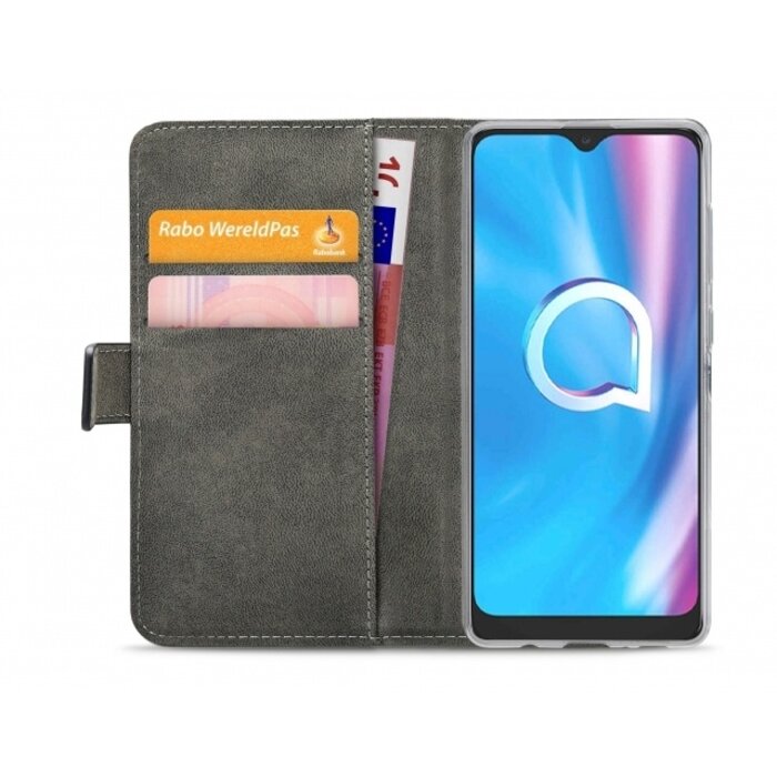 Mobilize Mobilize Classic Gelly Wallet Book Case - Alcatel 1SE (2020) - Zwart