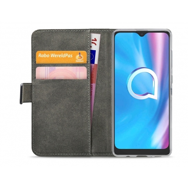 Mobilize Mobilize Classic Gelly Wallet Book Case voor Alcatel 1SE (2020) - Zwart