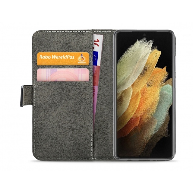 Mobilize Mobilize Classic Gelly Wallet Book Case Samsung Galaxy S21 Ultra 5G - Zwart