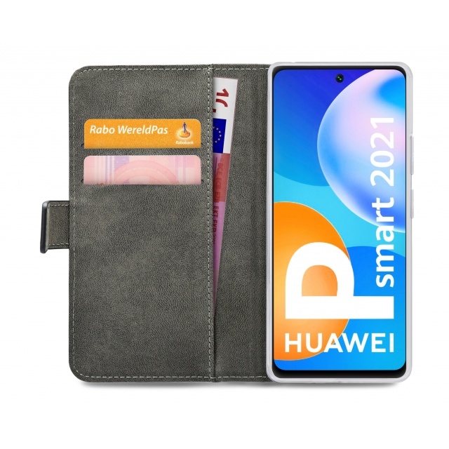Mobilize Mobilize Classic Gelly Wallet Book Case Huawei P Smart (2021) - Zwart