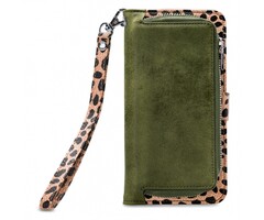 Mobilize Mobilize 2in1 Magnet Zipper Case Samsung Galaxy A42/A42 5G Olive/Leopard