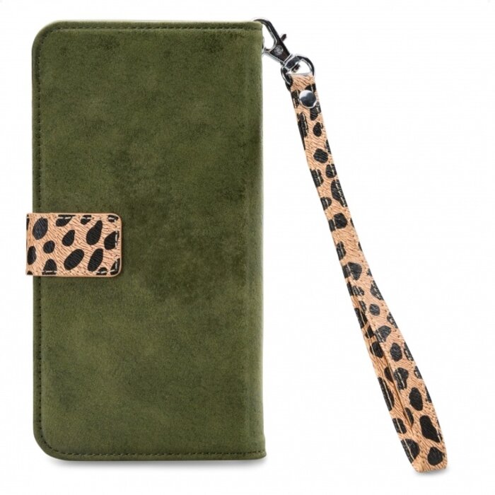 Mobilize Mobilize 2in1 Magnet Zipper Case Samsung Galaxy A42/A42 5G Olive/Leopard