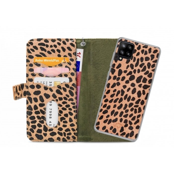 Mobilize Mobilize 2in1 Magnet Zipper Case Samsung Galaxy A42/A42 5G Olive/Leopard