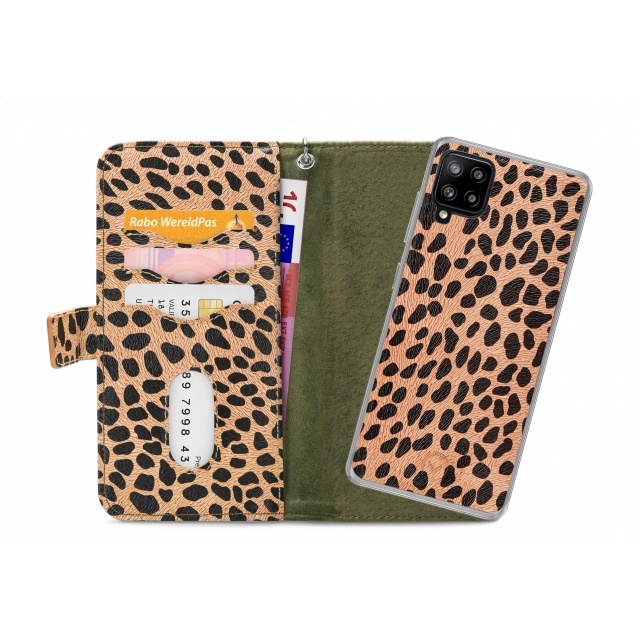 Mobilize Mobilize 2in1 Magnet Zipper Case Samsung Galaxy A42/A42 5G Olive/Leopard